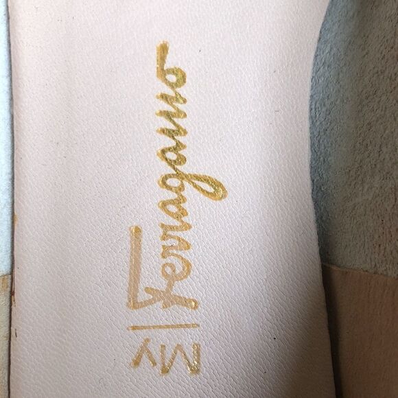 My Ferragamo Italian Designer Nude Patent Leather Flats - Picture 4 of 10